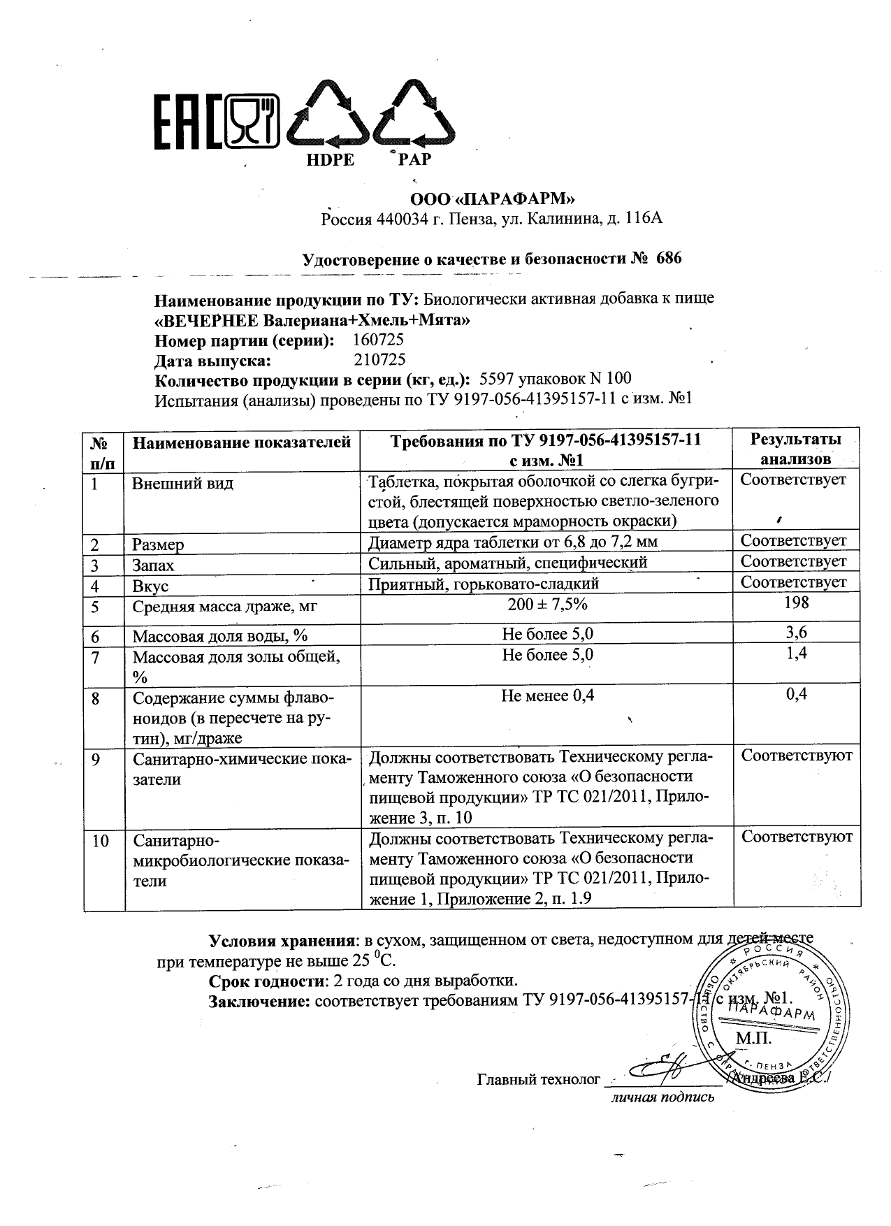 Паспорт №072025